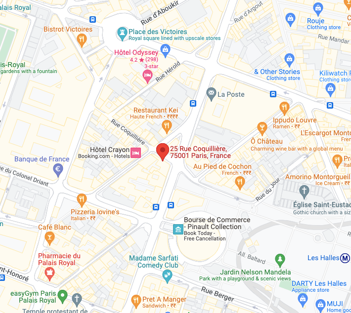 38 rue du Louvre 75001 Paris